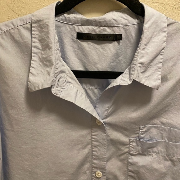 Jenni Kayne Slim Button Down Shirt In French Blue Size XXL - Picture 4 of 12